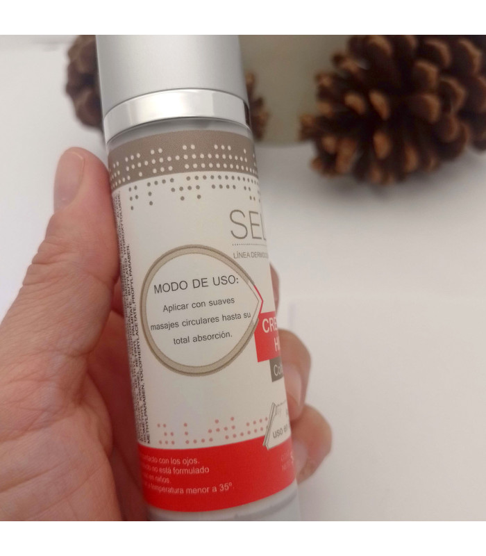 Crema facial hidratante con colágeno y elastina + vit. A y E. 50 mL.