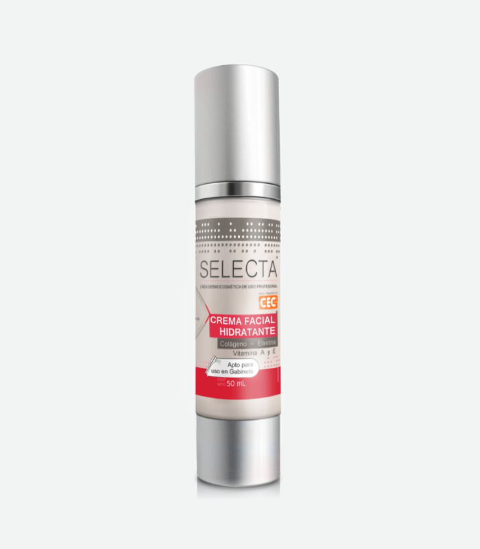 Crema facial hidratante con colágeno y elastina + vit. A y E. 50 mL.
